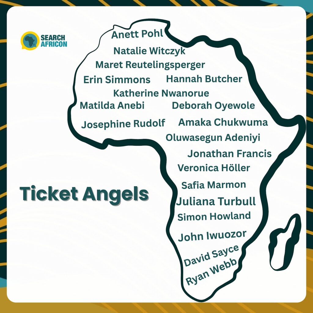 Flyer design with the name of individual ticket sponsors on it